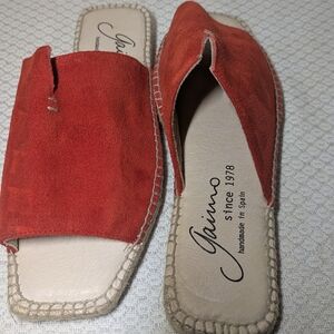 Gaimo Women's Orange Suede Espadrilles